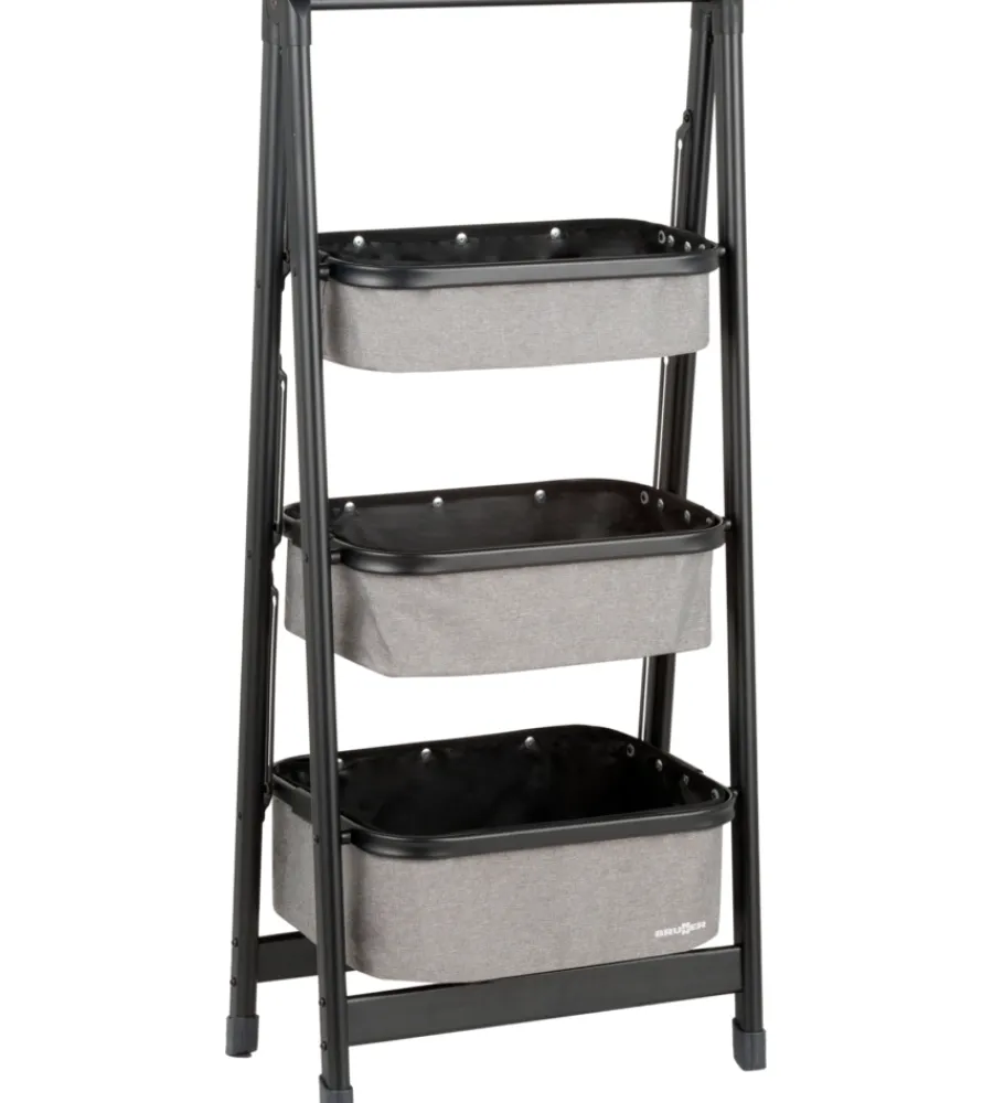 Best Riponitutto da campeggio pieghevole "latiga" in alluminio e poliestere grigio e nero 49x33x109 cm Campeggio