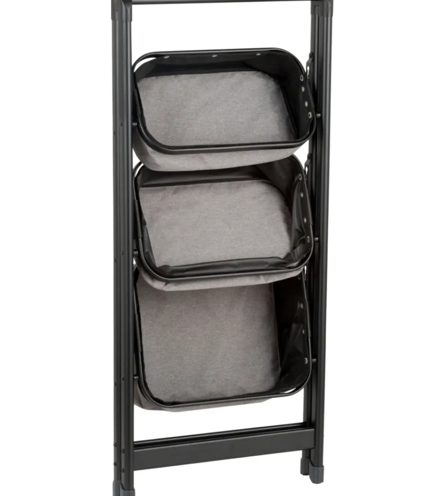 Best Riponitutto da campeggio pieghevole "latiga" in alluminio e poliestere grigio e nero 49x33x109 cm Campeggio