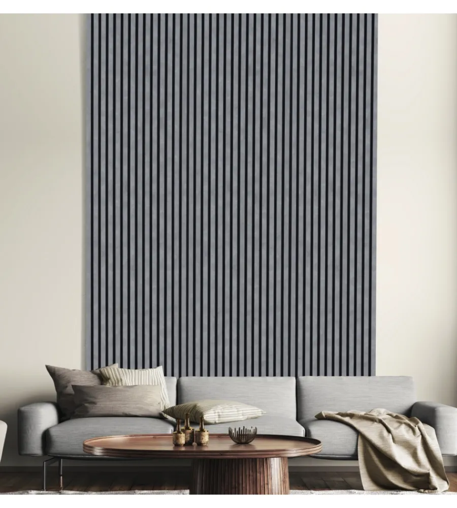 Kimono Rivestimento Murale|Rivestimento murale fonoassorbente "premium" cemento, 19x572,5x1200 mm