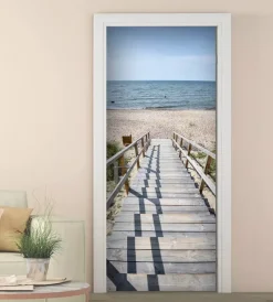 Decorazione Pareti- Rivestimento per porta in vinile fantasia "sardegna", 210x83 cm