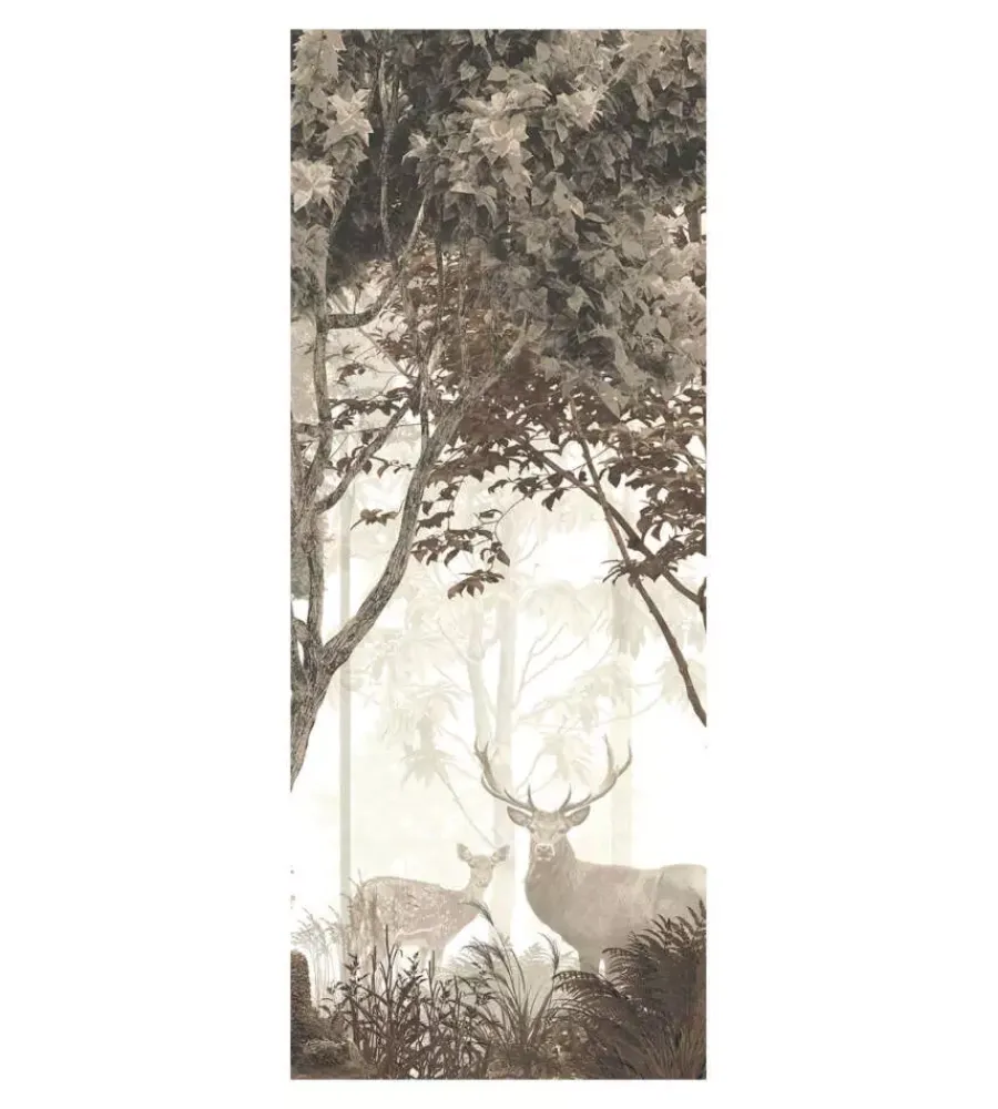 Decorazione Pareti- Rivestimento per porta in vinile fantasia "scandinavian forest", 210x83 cm