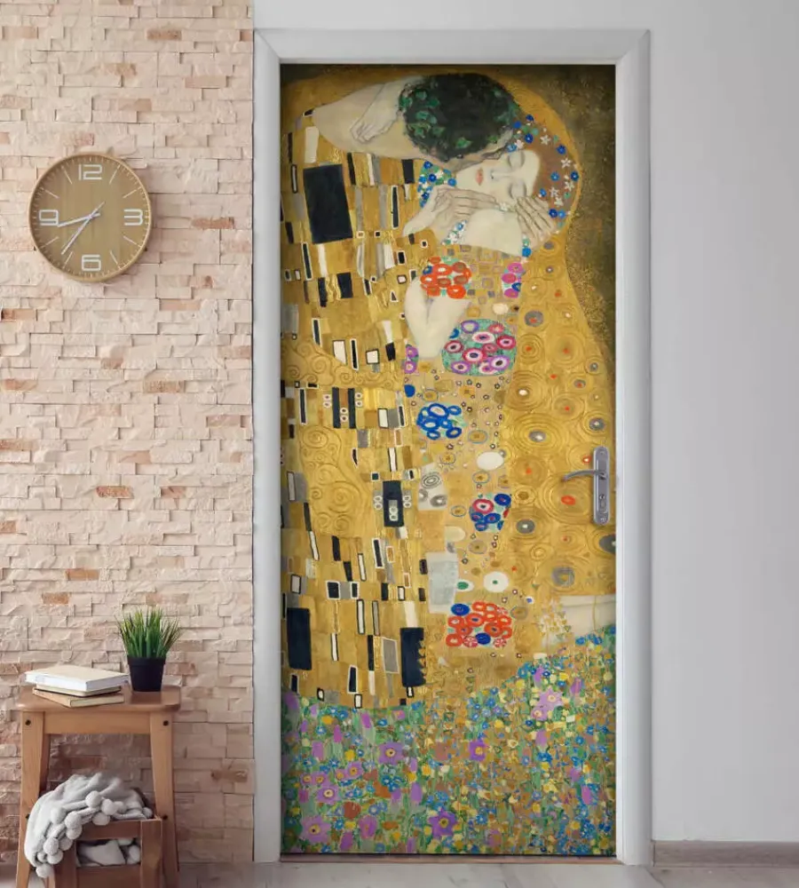 Decorazione Pareti|Rivestimento per porta in vinile fantasia "klimt", 210x83 cm