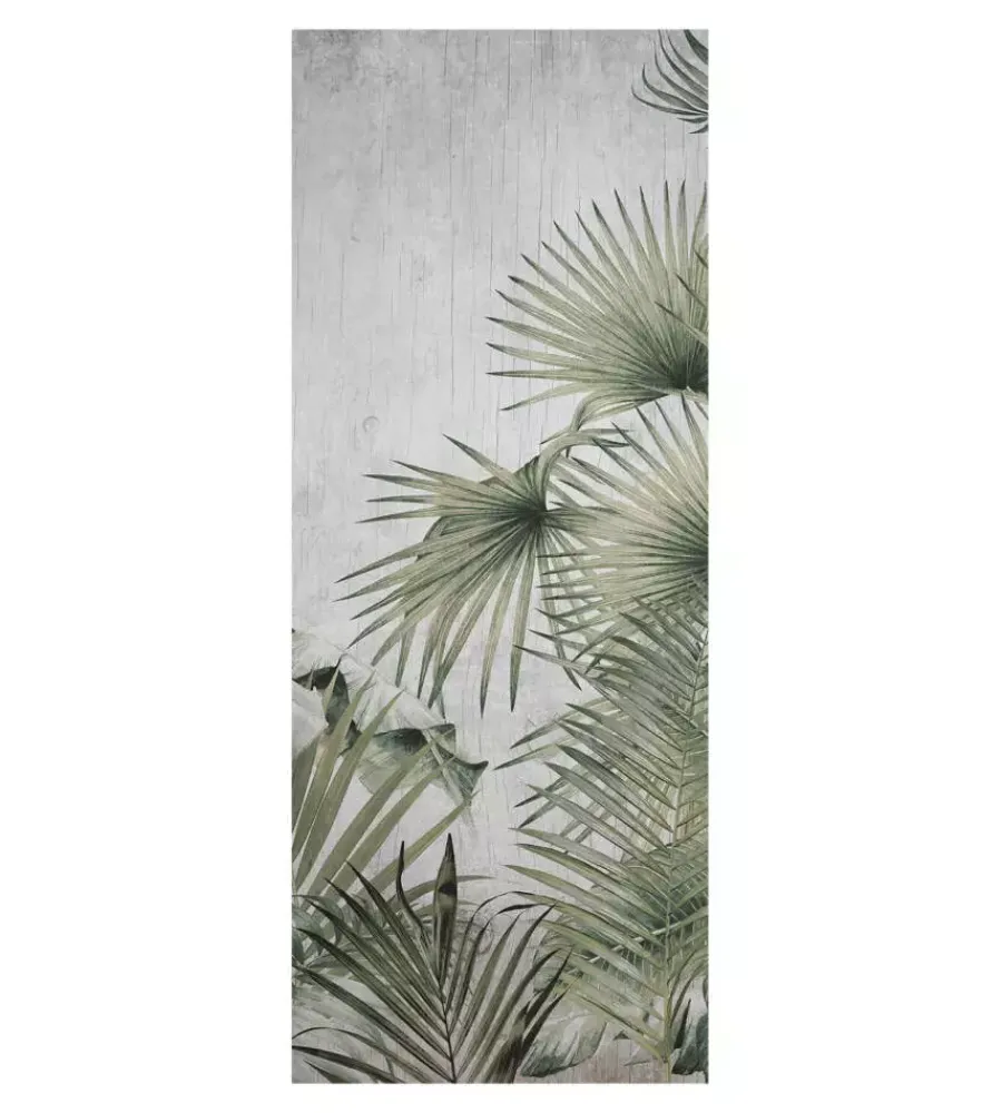 Decorazione Pareti|Rivestimento per porta in vinile fantasia "vintage tropical", 210x83 cm
