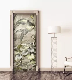 Decorazione Pareti- Rivestimento per porta in vinile fantasia "sogno tropicale", 210x83 cm