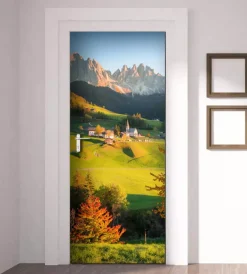Best Rivestimento per porta in vinile fantasia "dolomiti", 210x83 cm Decorazione Pareti