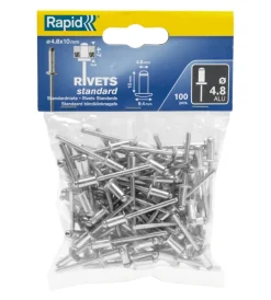 Discount Rivetti diametro 4x8mm. alu in busta da 100 pezzi Rivettatrici E Rivetti