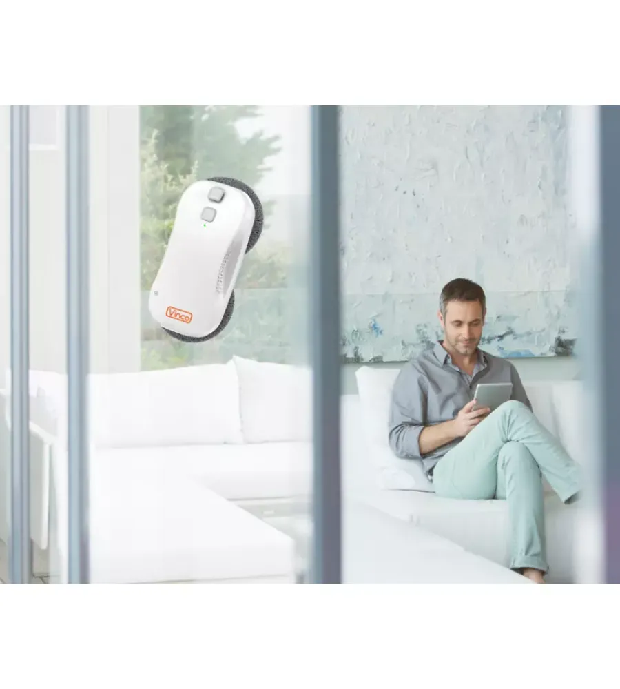Lavavetri- Robot lavavetri a batteria vinco "grisù" con doppio getto acqua e connettività bluetooth, 90 w