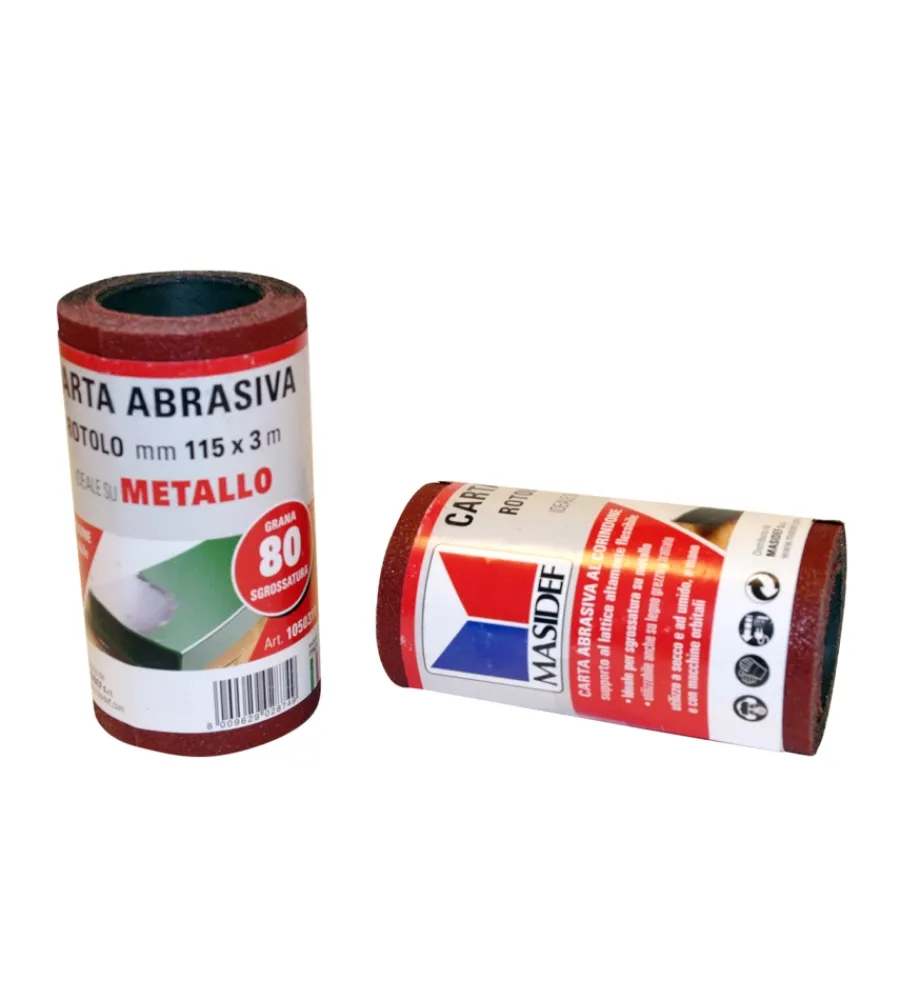 Rotolo carta abrasiva per metallo grana 320 Carta Vetrata E Abrasivi