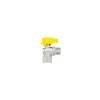 Accessori Gas- Rubinetto a squadra per arresto gas, maschio - femmina - 1/2"