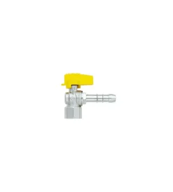 Clearance Rubinetto a squadra per arresto gas con portagomma, femmina - 1/2" Accessori Gas