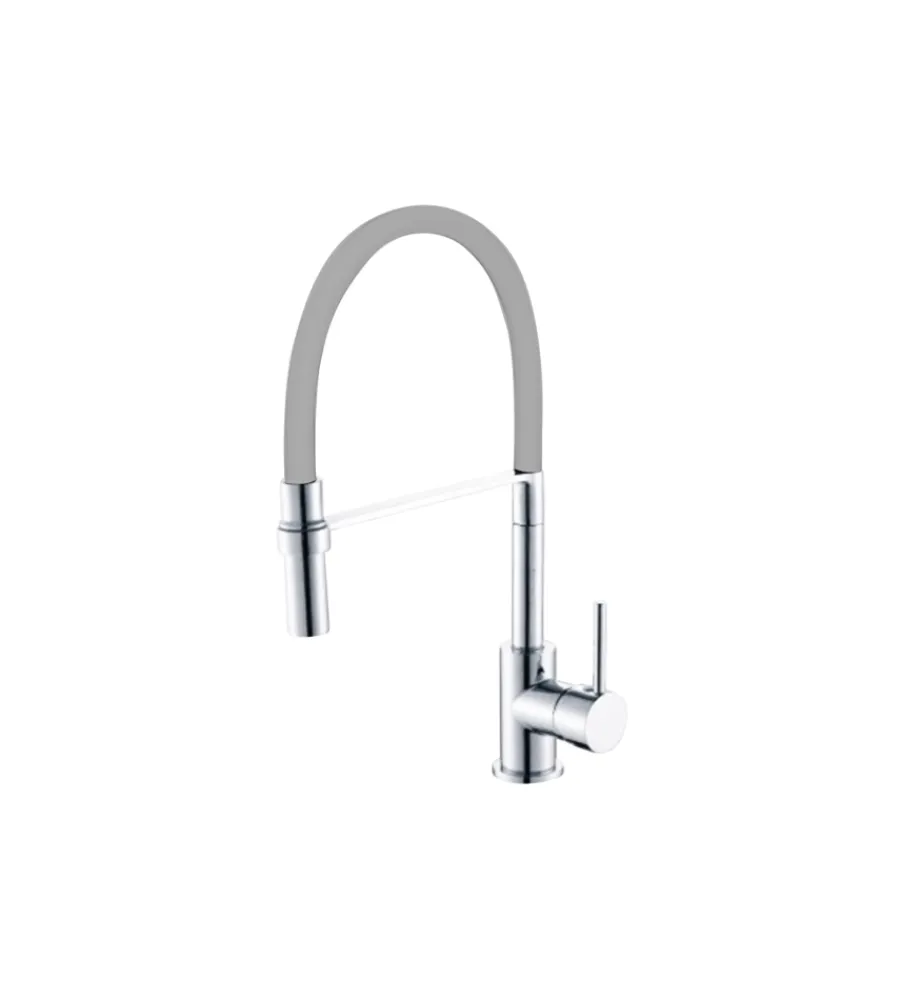 Rubinetti Cucina- Rubinetto cucina cromato bocca alta estraibile