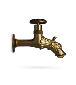 Discount Rubinetto per fontana da giardino in ottone brunito con rosone r3 da 1/2" - Rubinetti Vari