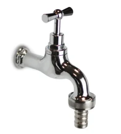 Rubinetti Vari-Kam Rubinetto per fontana da giardino "r1/cs" in ottone cromato, rosone non incluso