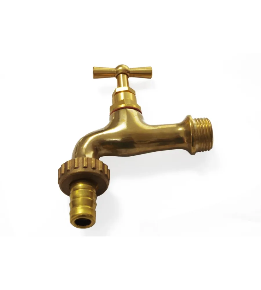 Rubinetti Vari- Rubinetto per giardino ottone lucido 3/4"