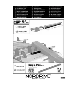 Nordrive Portaggio|Rullo posteriore - 96 cm per barre kargo plus  n11034