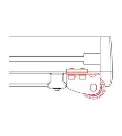 Portaggio-Nordrive Rullo posteriore per ceste kargo rack system - r115 - 115 cm  n10231