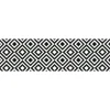 Tessile D'Arredo|Runner in vinile black & white, 50x180 cm