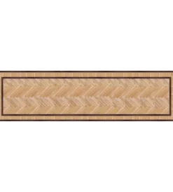 Tessile D'Arredo|Runner in vinile old style parquet, 50x180 cm