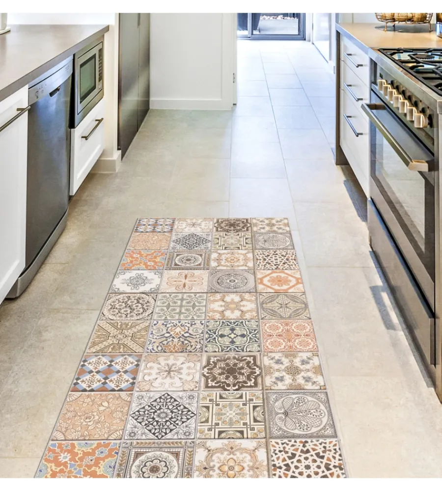 Discount Runner in vinile "persian tiles", 50x180 cm Tessile D'Arredo