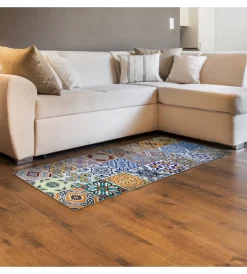 Tessile D'Arredo- Runner in vinile spring tile carpet, 50x180 cm