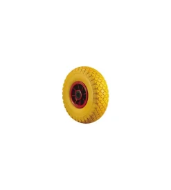 Attrezzatura Giardinaggio- Ruota piena per carrello gialla con diametro 260 mm