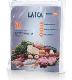 Discount Sacchi per sottovuoto laica confezione da 50 pezzi, 28x36 cm Conservazione Alimenti