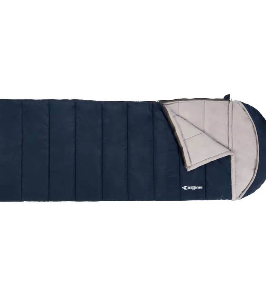 Best Sacco a pelo con cappuccio "delphin 90" in poliestere e cotone blu 230x85 cm Campeggio