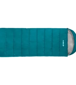 Campeggio-Brunner Sacco a pelo con cappuccio compatto "vandora 70" in poliestere e cotone azzurro 220x80 cm