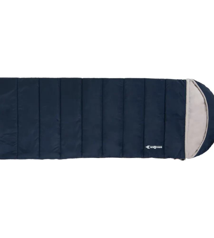 Brunner Campeggio|Sacco a pelo con cappuccio "delphin 150" in poliestere e cotone blu 230x90 cm