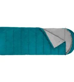 Campeggio-Brunner Sacco a pelo con cappuccio compatto "vandora 35" in poliestere e cotone azzurro 220x80 cm