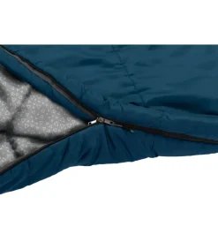 Campeggio-Brunner Sacco a pelo light con cappuccio "starflyer" in nylon e cotone blu 220x85 cm