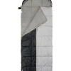 Campeggio-Brunner Sacco a pelo ultralight con cappuccio "argos" in feathersoft nero e grigio 235x90 cm