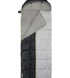 Campeggio-Brunner Sacco a pelo ultralight con cappuccio "argos" in feathersoft nero e grigio 235x90 cm