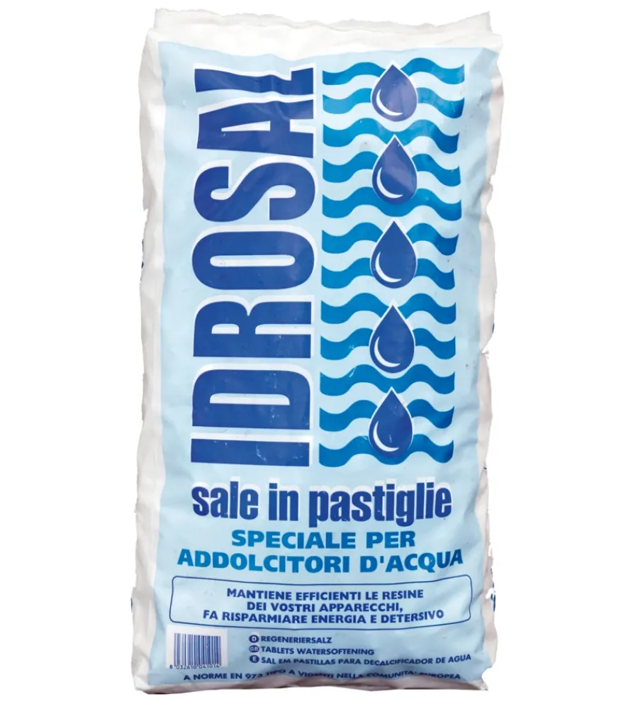 Trattamento Acqua|Sale in pastiglie idrosal per addolcitori d'acqua, sacco 25 kg