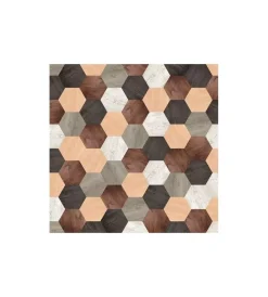 Clearance Salvapavimenti "mixed wood" in vinile spessorato, 100x150 cm Tessile D'Arredo
