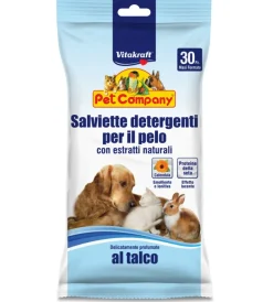 Cura Igiene-Vitakraft Salviette detergenti per pelo al talco