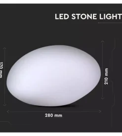 Illuminazione Per Esterno|Sasso luminoso decorativo per esterno led rgb 28x21x17 cm