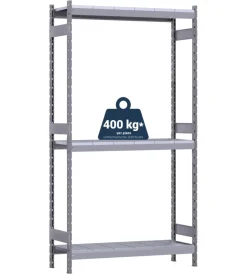 Clearance Scaffale 3 ripiani in metallo "kompos" grigio portata 1200 kg 166x60x200 cm Officina E Garage