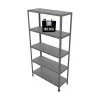 Grima Officina E Garage|Scaffale 5 ripiani in metallo "ettore" grigio portata 400 kg 100x40x187 cm