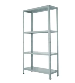 Online Scaffale 4 ripiani in metallo grigio portata 160 kg 75x30x145 cm Officina E Garage
