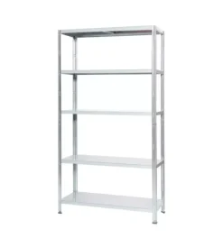 Officina E Garage-Grima Scaffale 5 ripiani in metallo ad incastro portata 400 kg 100x40x187 cm