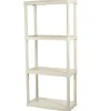 Riponimento In Resina-ArtPlast Scaffale 4 ripiani in polipropilene ecrù portata 120 kg 60x30x133 cm