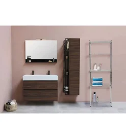 Decorazione Ambienti-Easy System Scaffale ad incastro in metallo cromato 5 ripiani, 59x34x174 cm