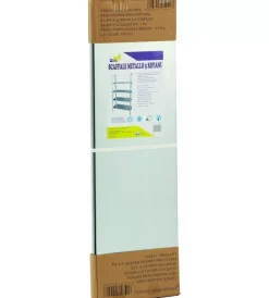 Officina E Garage- Scaffale essenza in metallo 4 ripiani 75x30x147 cm