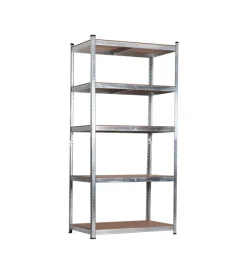 Hot Scaffale essenza in metallo 5 ripiani 120x40x180 cm Officina E Garage
