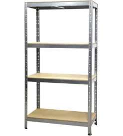 Clearance Scaffale in metalllo "joker" in kit con 4 ripiani, 120x50x180 cm - Officina E Garage