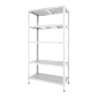 Officina E Garage-Grima Scaffale in metallo 5 ripiani "rako" bianco 400 kg 100x40x188 cm