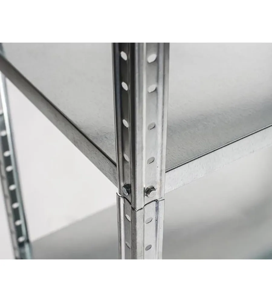 Sale Scaffale in metallo 4 ripiani portata totale 160 kg 75x30x136 cm Officina E Garage