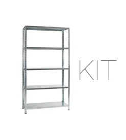 Sale Scaffale in metallo 4 ripiani portata totale 160 kg 75x30x136 cm Officina E Garage