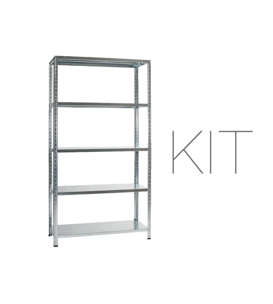 Sale Scaffale in metallo 4 ripiani portata totale 160 kg 75x30x136 cm Officina E Garage